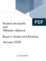 Nutanix Acropolis and Vmware Vsphere Buyer'S Guide and Reviews January 2020