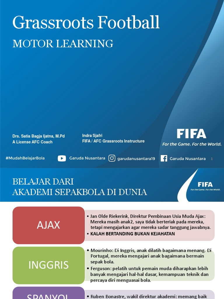 Cara Mengajarkan Gerakan Dasar Pada Level Grassroot | PDF