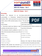 IBPS PO Mains – Set 1 Reasoning Questions