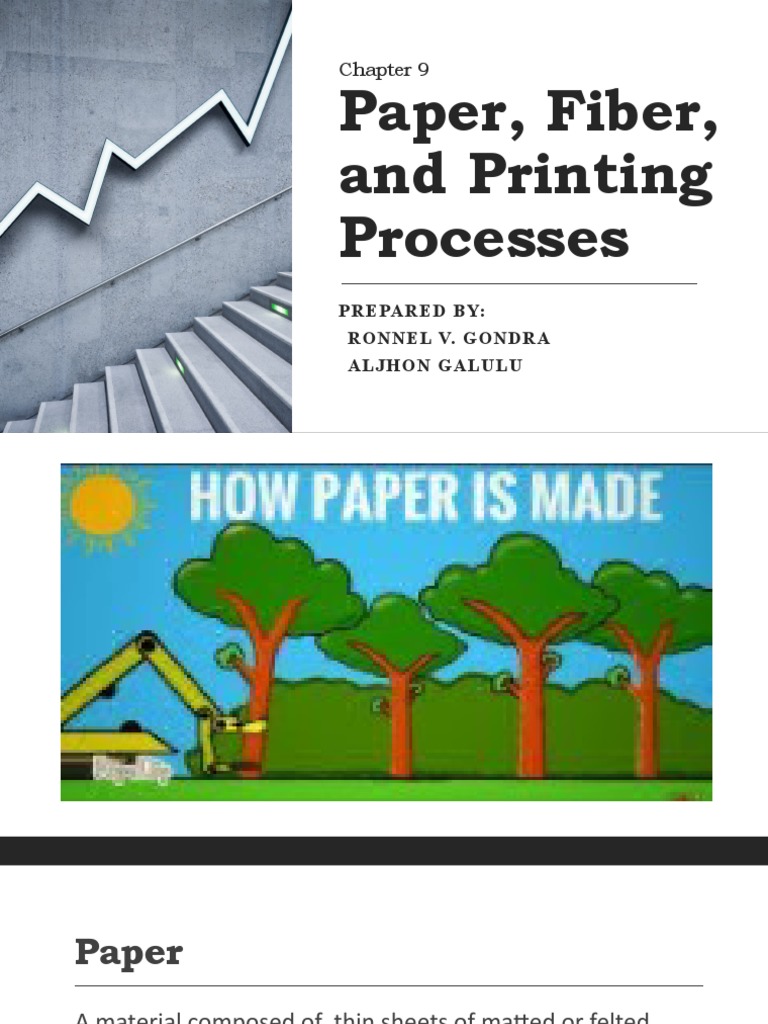 Paper, Fiber, and Printing Processes Prepared By Ronnel V. Gondra