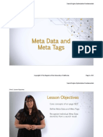 Search Engine Optimization Fundamentals: Lesson 1.3: Meta Data and Meta Tags