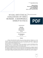 Social and Ethical Challenges of Using Biomass - A Renewable Energy Source