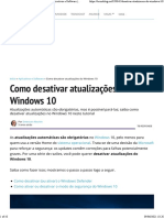 Desativar atualizações do Windows 10