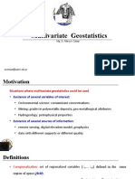 Multivariate Geostatistics: Mg. Sc. Marco A. Cotrina