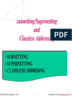 Lecture 4- Sub_Supernetting and Classless Addressing