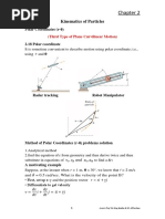 Kinematics of Particles: Polar Coordinates (r-θ)