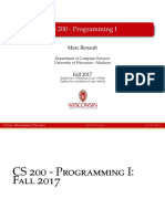 CS 200 - Programming I: Marc Renault