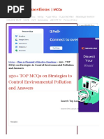 250+ TOP MCQs On Strategies To Control Environmental Pollution and Answers