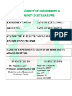 Dhaka University of Engineering & Technology (DUET), Gazipur: Course Code:Eee-3502