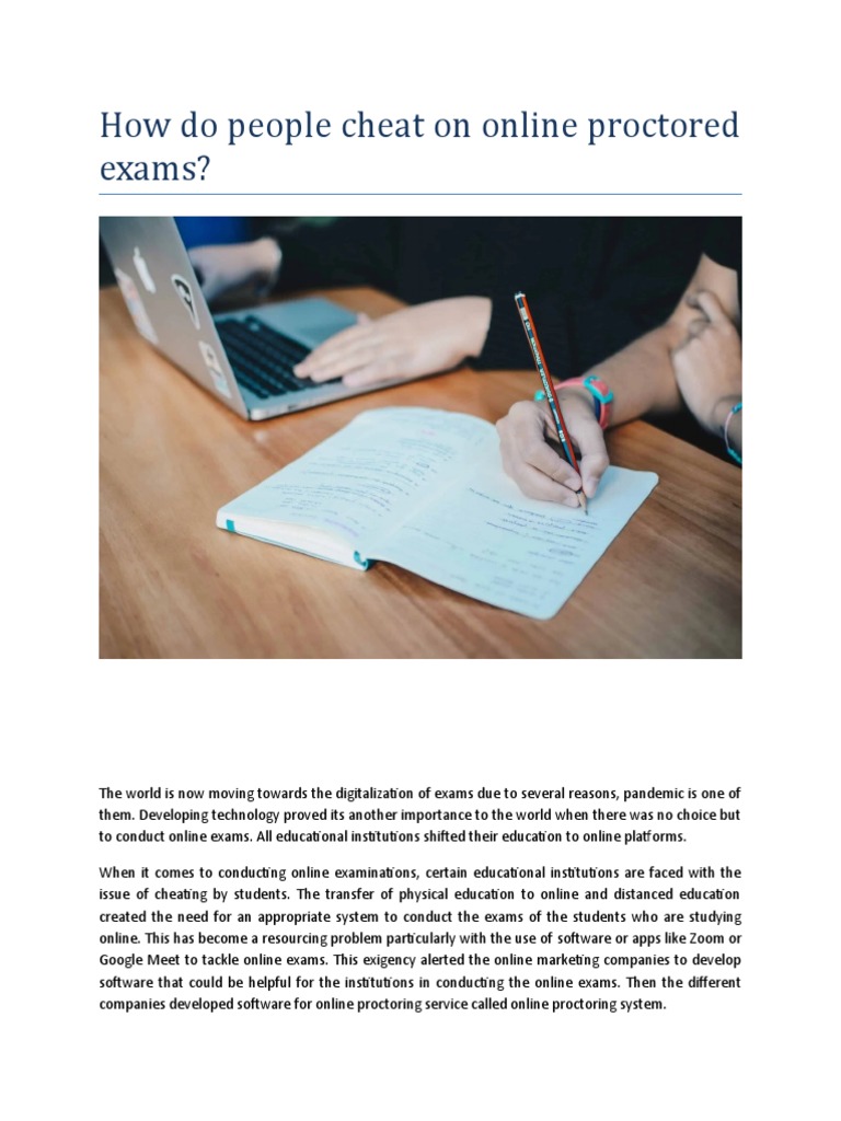 How Do People Cheat On Online Proctored Exams Blog 8 | PDF | Test ...