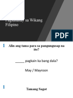 Pagsasanay Sa Wikang Filipino - Pt2