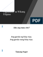 Pagsasanay Sa Wikang Filipino