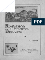 Nicolae Iorga - Românismul În Trecutul Bucovinei