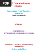 CAPE Communication Studies Examination Focus Workshop PPT 2021 McDERMOTT