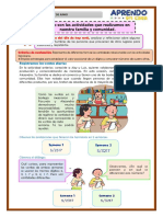 Cómo Son Las Actividades Que Realizamos en Nuestra Familia y Comunidad