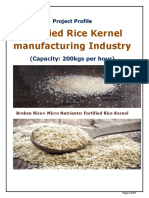 Fortified Rice Kernel Manufacturing Industry: (Capacity: 200kgs Per Hour)