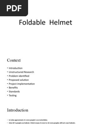 Foldable Helmet