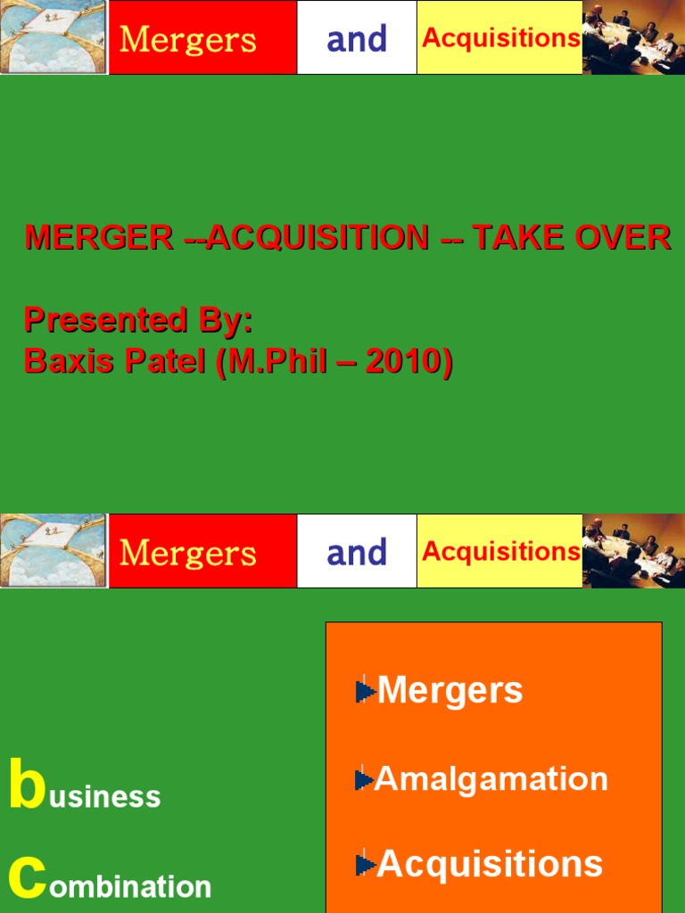 Mergers and Acquisitions Explained | PDF | Mergers And Acquisitions ...