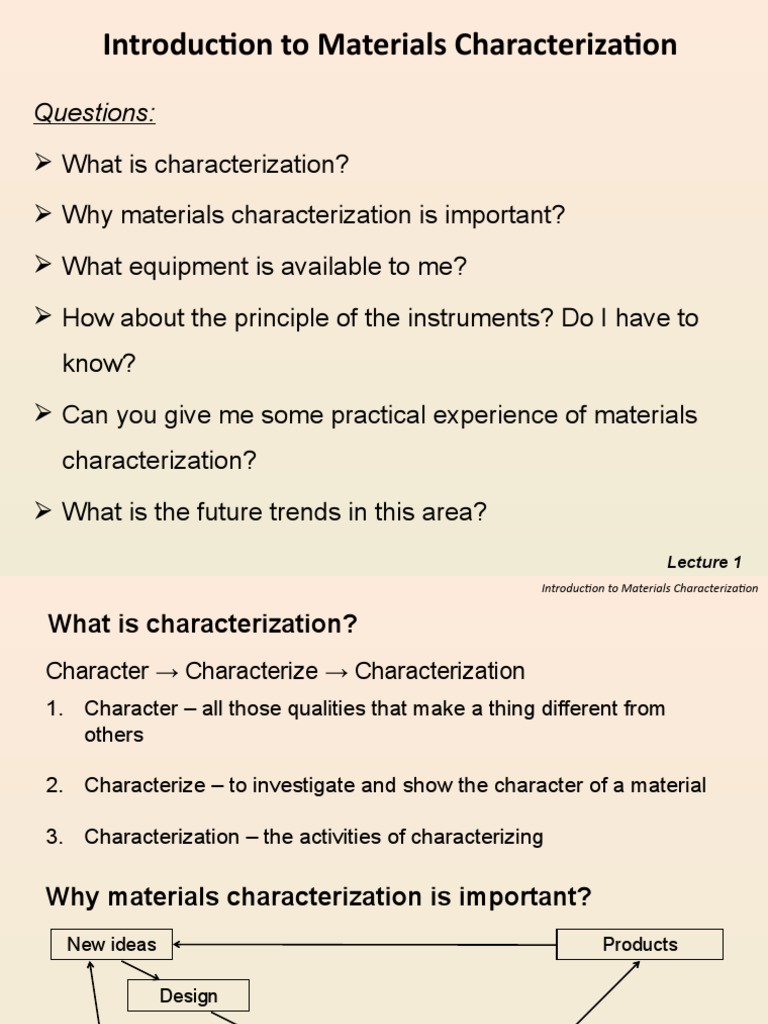 Overview of Materials Characterization Techniques | PDF | Spectroscopy ...