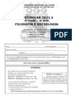 Vestibular UECE 2021.1 provas Filosofia e Sociologia