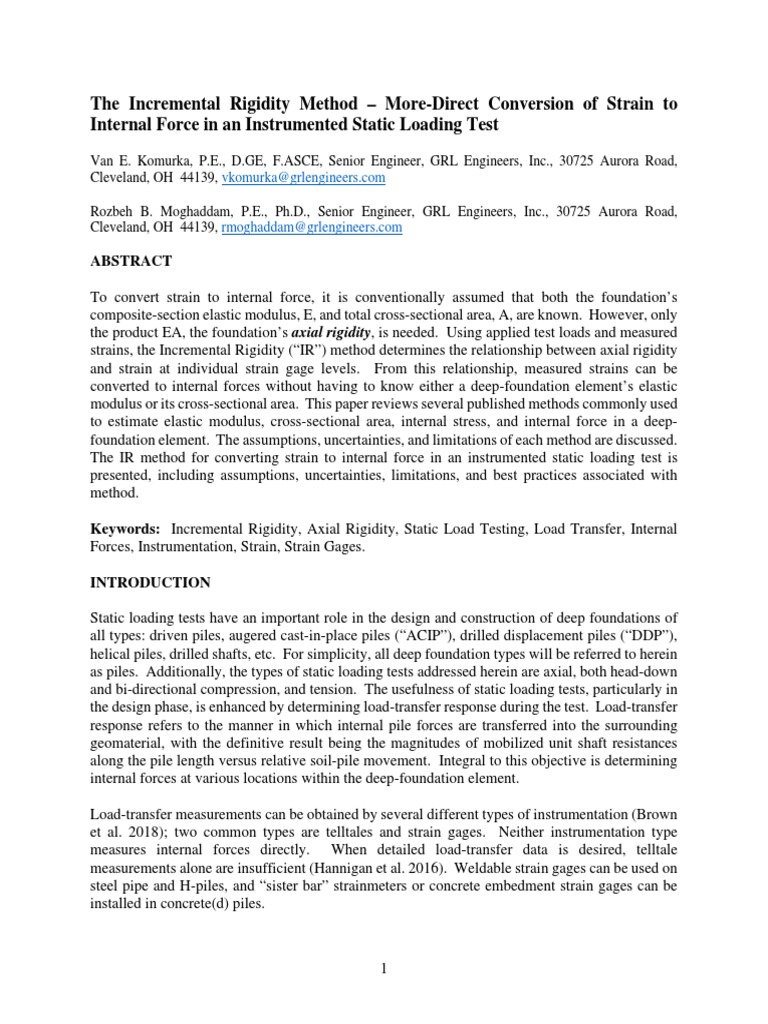 Incremental Rigidity Method for Strain Conversion | PDF | Young's ...