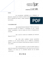 PLAN DE ESTUDIOS Resolución-Rectoral-N°-0192-16-Lic.-en-Arte-y-Gestión-Cultural-CCC