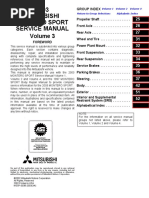 2003 Mitsubishi Montero Sport Service Manual: Group Index