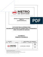 Licitación Pública Internacional Asesoría Especializada de Sistemas para La Extensión de Línea 2 Del Metro de Santiago
