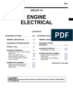 Group 16: Charging System - . - . - . - . Starting System - . - . - . .