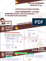 Problemas Con Fracciones I 5to Primaria