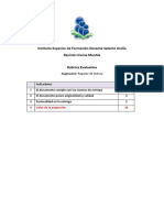 Rubrica Evaluativa (Reporte de lectura) - ASEF