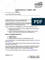 Social Care Health Self-Declaration Form For Use During COVID-19 Pandemic