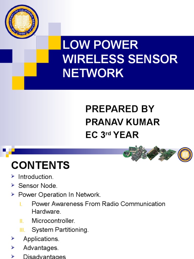 Low Power Sensor Network. PDF Computer Science