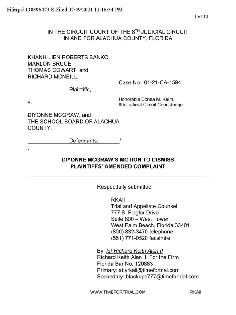 Motion To Dismiss PDF Pleading Summary Judgment