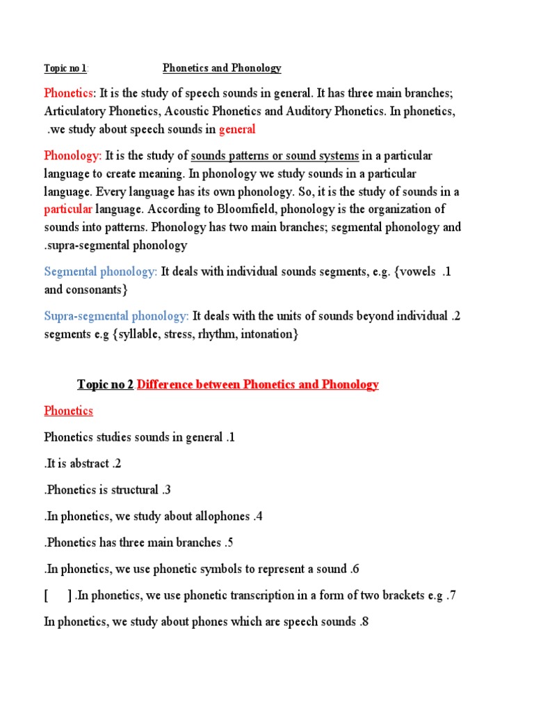 Phonetics vs Phonology Explained | PDF | Syllable | Phoneme 