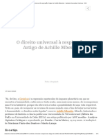 O Direito Universal À Respiração. Artigo de Achille Mbembe - Instituto Humanitas Unisinos - IHU