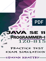Java SE 11 Programmer I - 1Z0-815 Practice Tests - 480 Questions To Assess Your 1Z0-815 Exam Preparation (Oracle Certified Professional - Java SE 11 Developer 1)