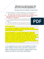 The Safe & Effective Care Environment: The Management of Care Practice Questions 2