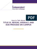 How to Talk About Title IX Sexual Assault and Due Process on Campus