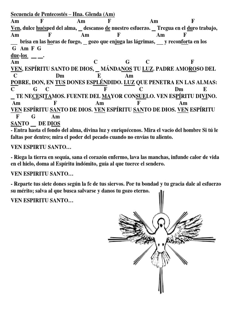Secuencia de Pentecostés | PDF | Pentecostés | espíritu Santo