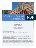 Certification Renewal Bulletin: PUBLISHED January 1, 2021
