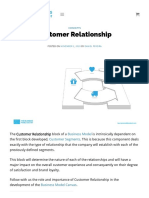 Customer Relationship - Business Model Canvas