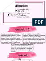 Articulos 15 y 26 Constitucion Politica de Colombia