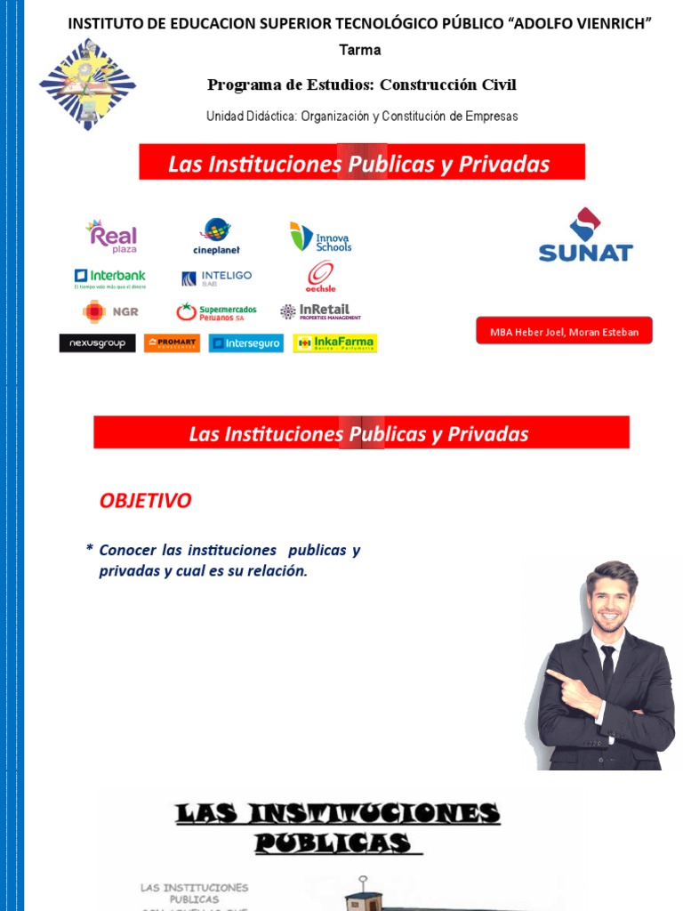 Las Instituciones Publicas y PrivadasIESTPAVCC PDF