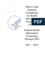 Federal Health IT Strategic Plan, 2011 - 2015