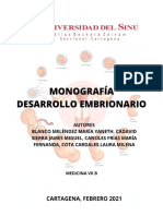 Monografia Desarrollo Embrionario