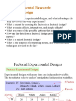 Experimental Research: Factorial Design