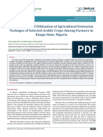 Determinants of Utilization of Agricultural Extension Packages of Selected Arable Crops