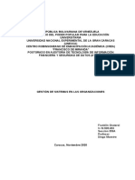 Gestion de Sistema en Las Organizaciones