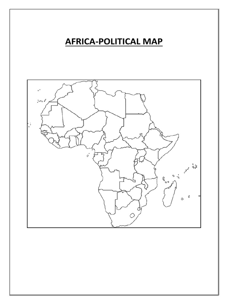 Blank Political Map Of Africa PDF 1711200999